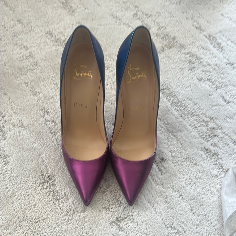 Christian Louboutin Purple and Blue Stiletto Heels